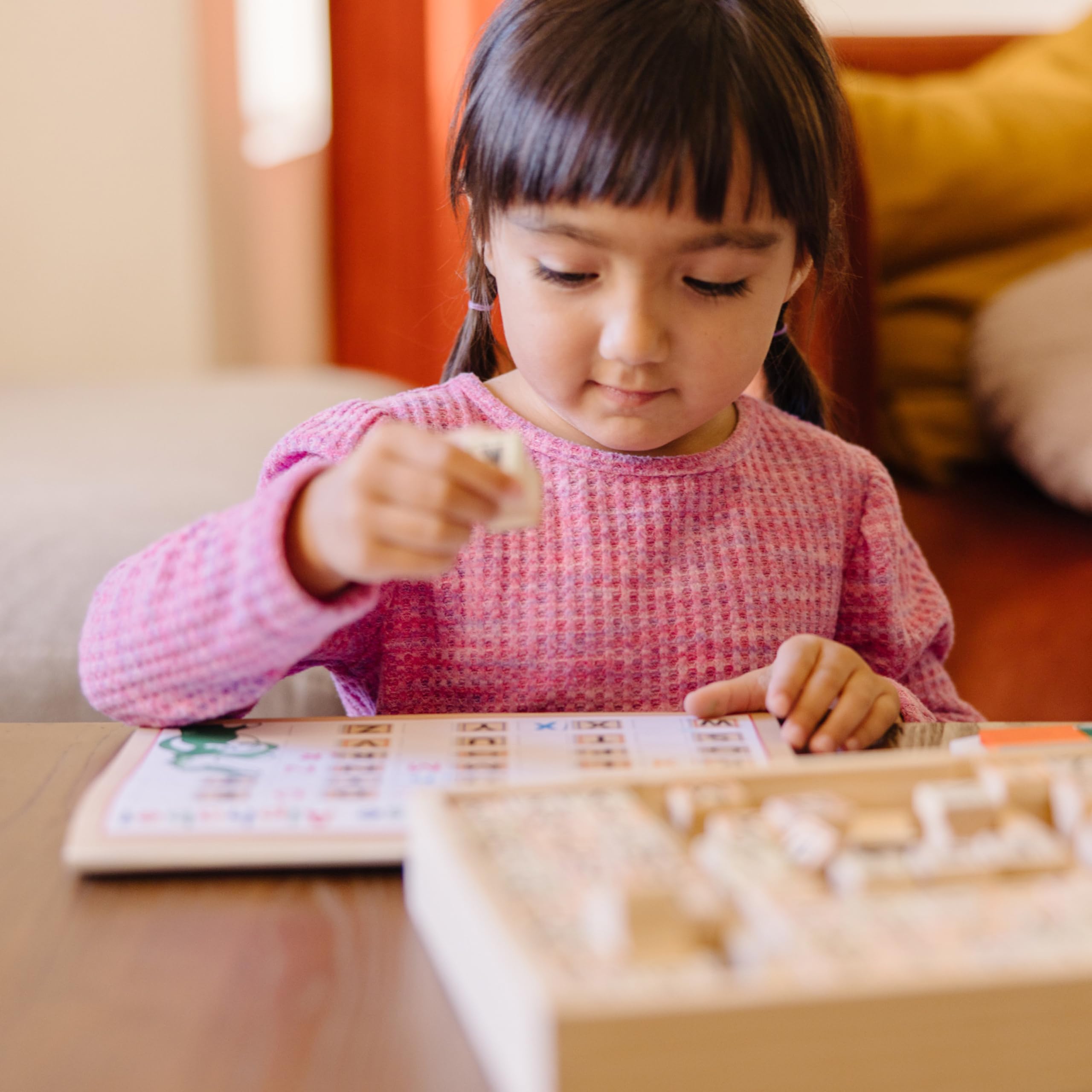 Melissa & Doug Wooden ABC 123 Stamp Set for Kids - Arts & Crafts Learning Fun