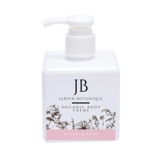 Organic Magnolia Blush Body Wash & Body Crème Gift Set - 8 Oz Hydrating & Moisturizing for Sensitive Skin - Perfect for Spa Day, Self-Care Routine & Luxury Bath Time