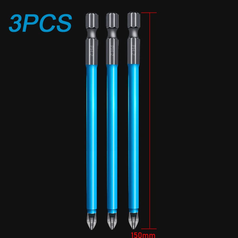 High Hardness PH2 Cross Magnetic Drill Bits Set - 150mm Anti-Slip Screwdriver Bits for Electric Screwdrivers | Perfect for DIY Projects, Furniture Assembly & Home Repairs