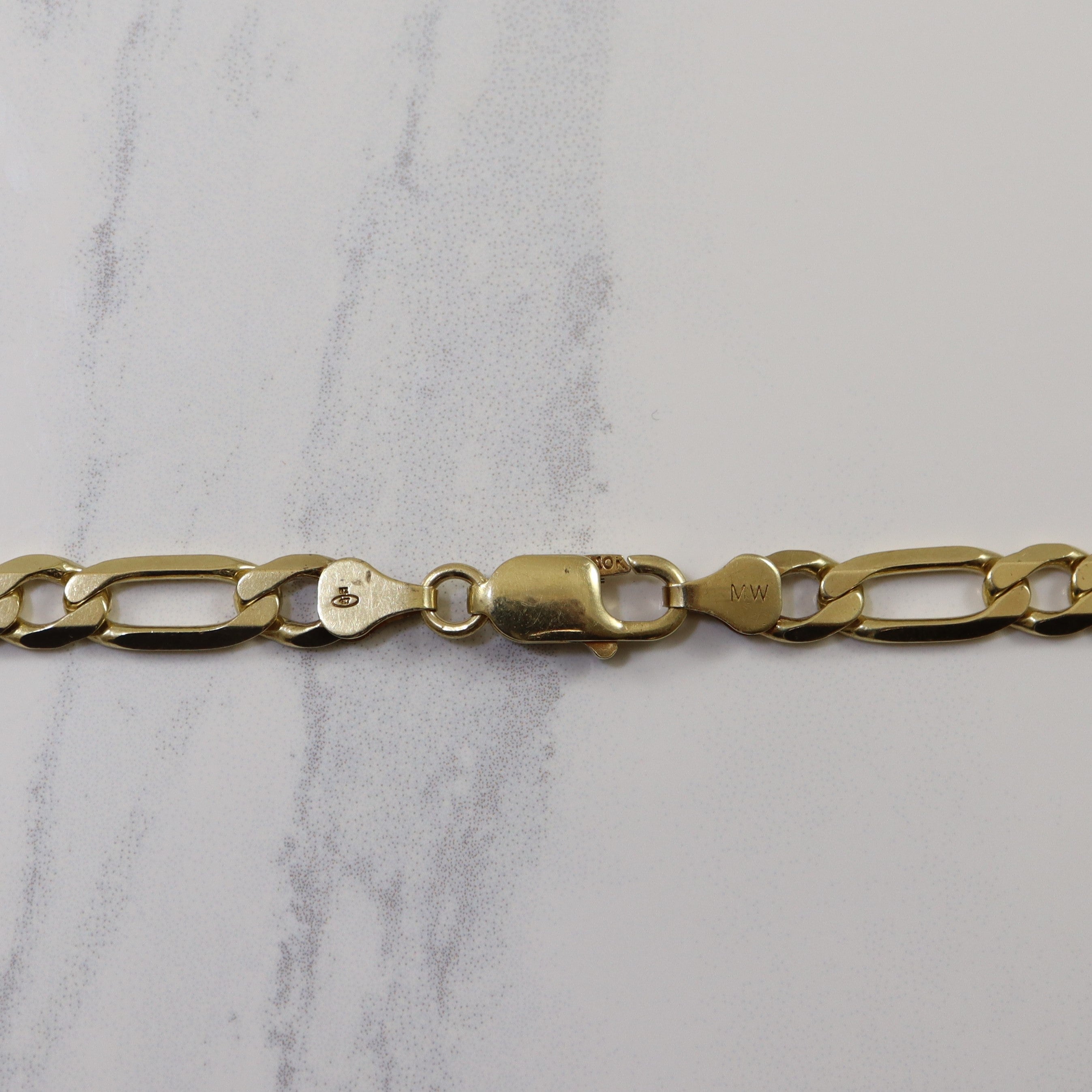 10K Yellow Gold Figaro Chain Necklace for Men - 20 Inch Solid Gold Cuban Link Chain - Perfect for Gifts, Everyday Wear & Special Occasions