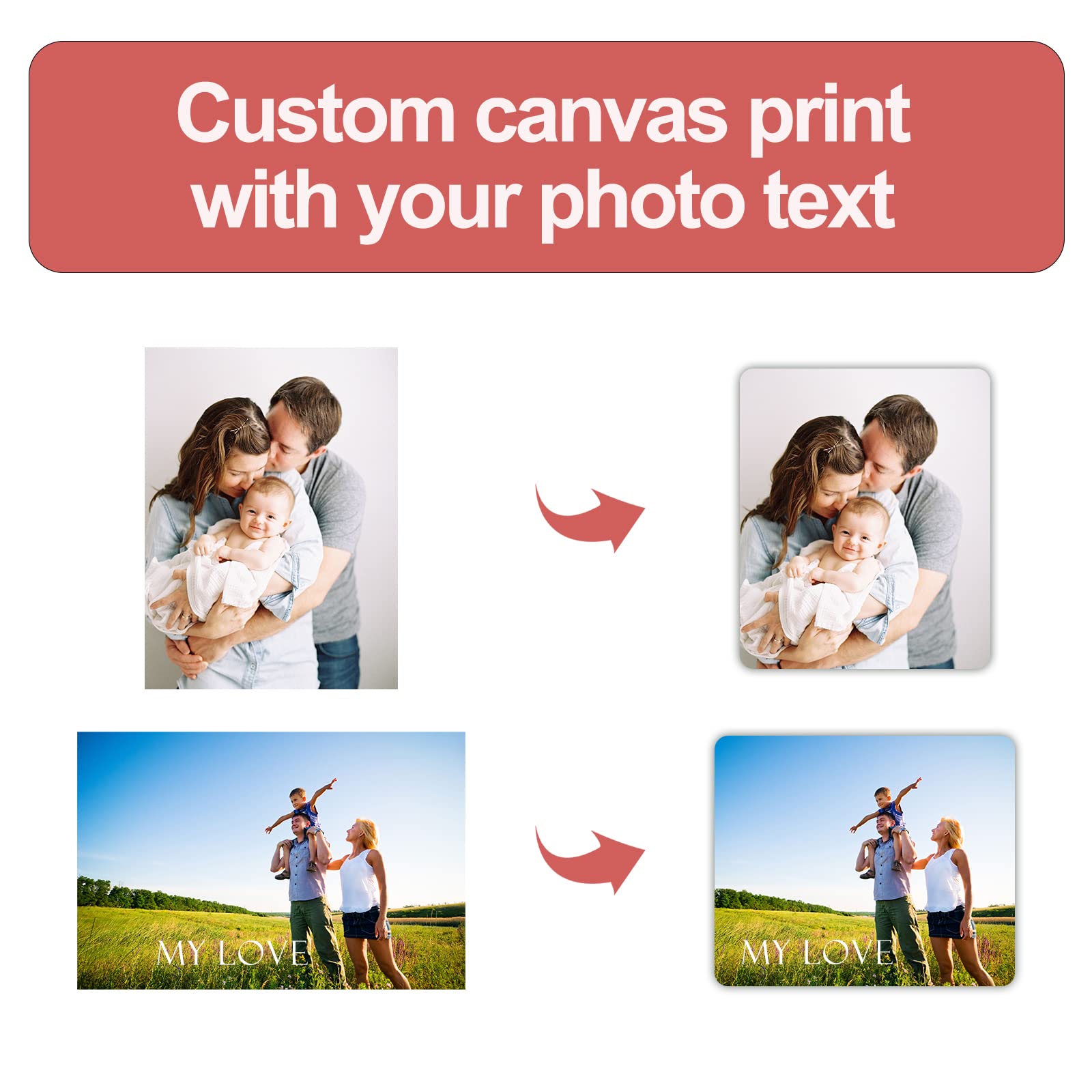 Custom Photo Collage Mouse Pad 300x250mm (11.8x9.8 in) - Personalized Text & Image Gaming Mouse Mat - Perfect Gift for Christmas, Valentine's Day - Ideal for Office, Gaming & Home Computer Use