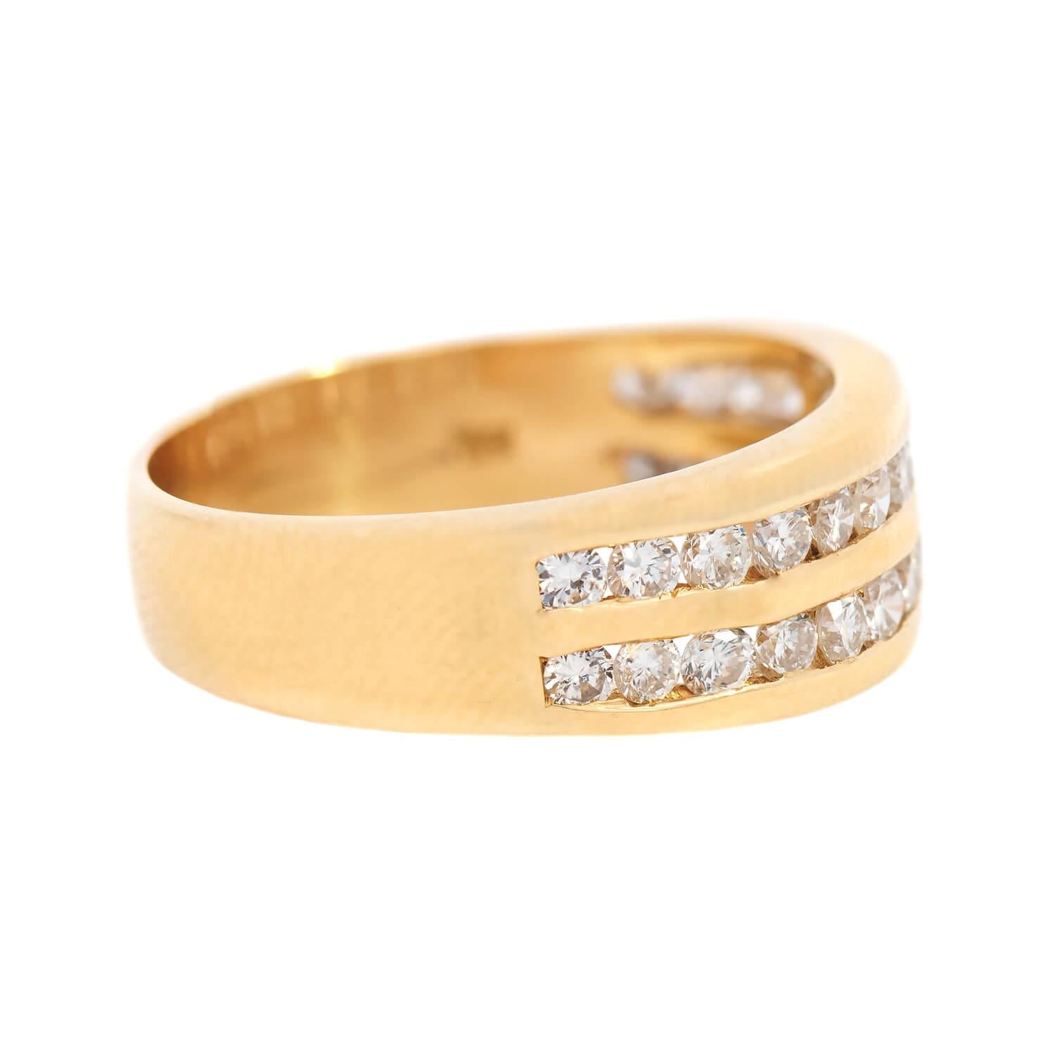 18k Gold Diamond Wedding Band for Women - Elegant Stackable Ring for Bridal, Engagement, Anniversary & Everyday Wear
