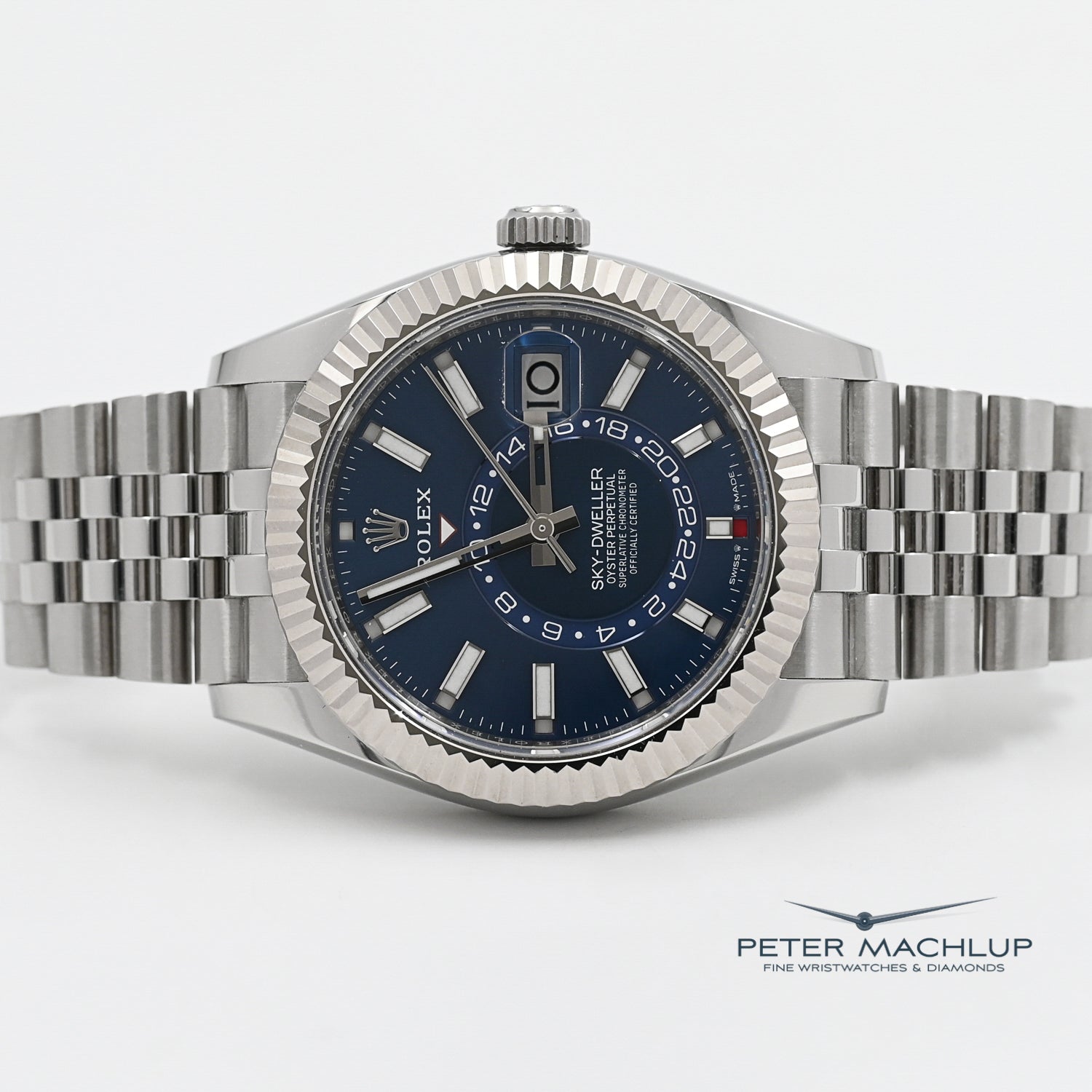 Rolex Sky-Dweller 42mm Blue Dial Stainless Steel Watch 2025 Model - Luxury Timepiece for Business Travel & Aviation Enthusiasts
