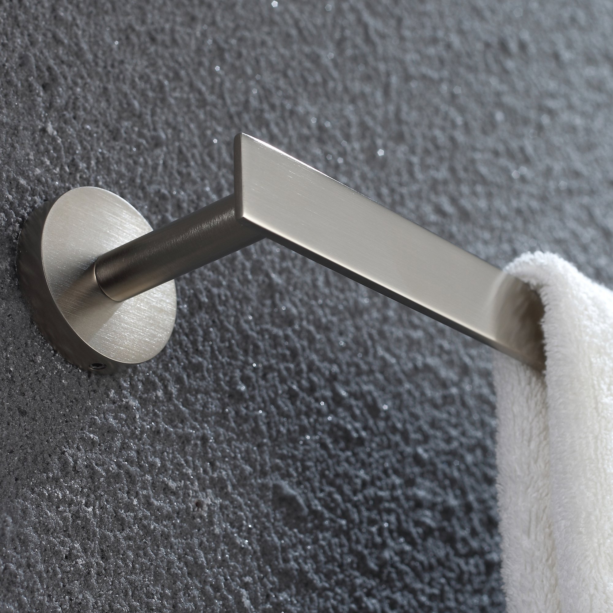 Kraus Imperium 24-Inch Brushed Nickel Towel Bar - Premium Bathroom Accessories for Modern Homes, Perfect for Showers, Baths, and Powder Rooms