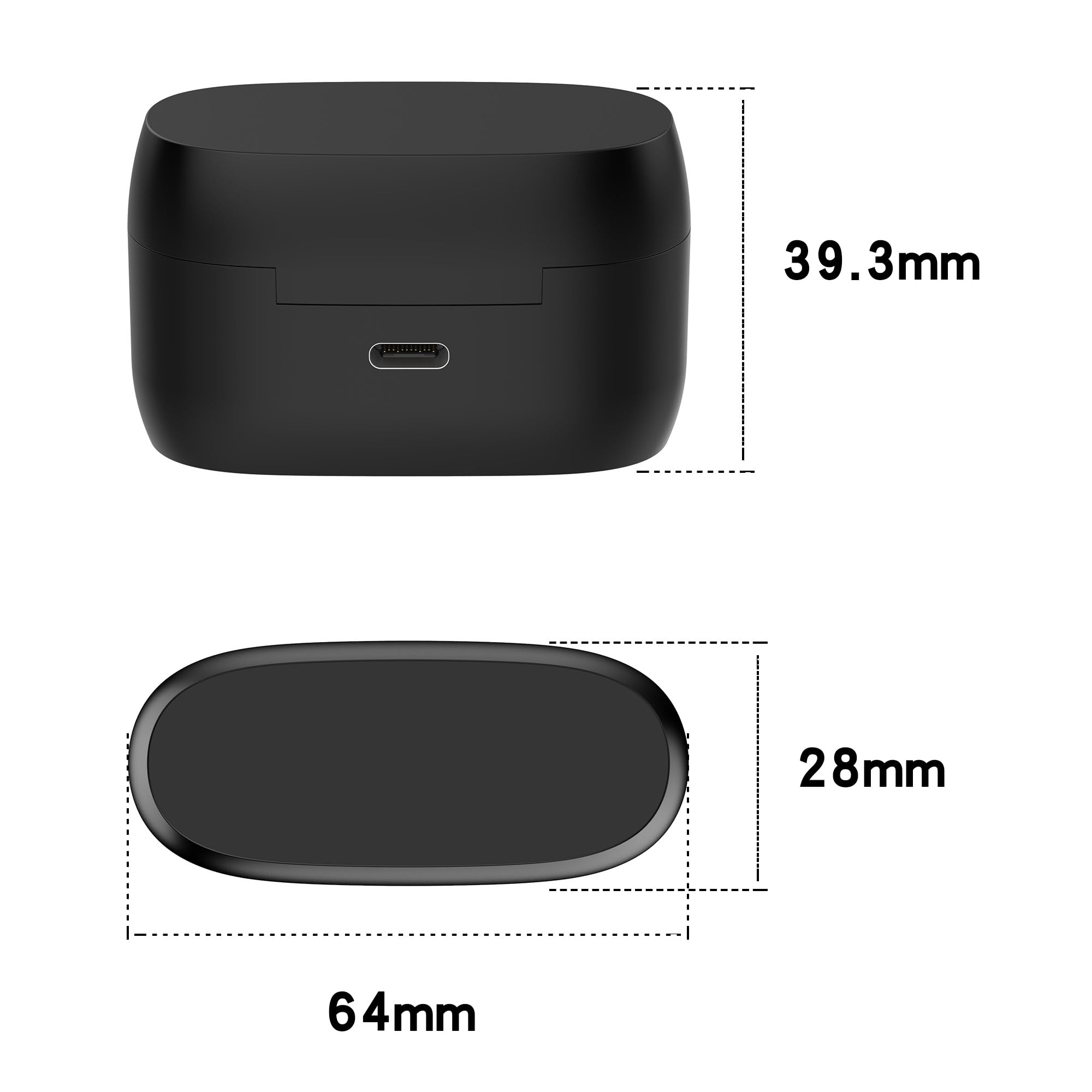Jabra Elite 4 Active Wireless Earbuds Charging Case Replacement - Portable Charging Dock & Storage Box for Jabra Elite 4 Active Bluetooth Earbuds (Earbuds Not Included) - Perfect for Travel, Workout & Daily Use