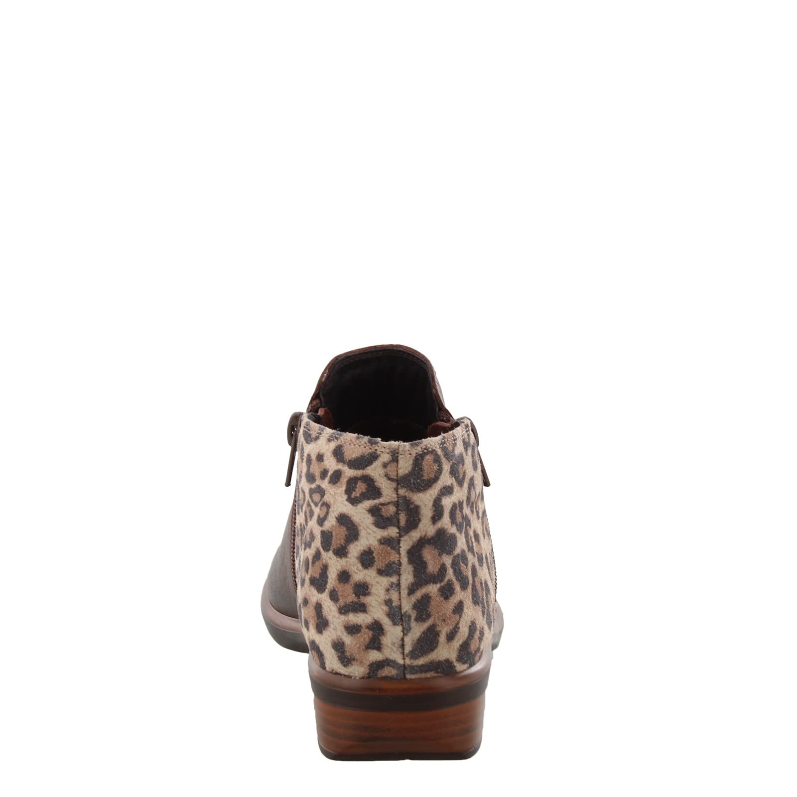 NAOT Women's Helm Ankle Bootie - Comfortable Cork Footbed with Arch Support - Double Zipper Low Heel Boots for Travel & Walking - Lightweight & Removable Insole - Perfect for Work, Commuting & Casual Outfits