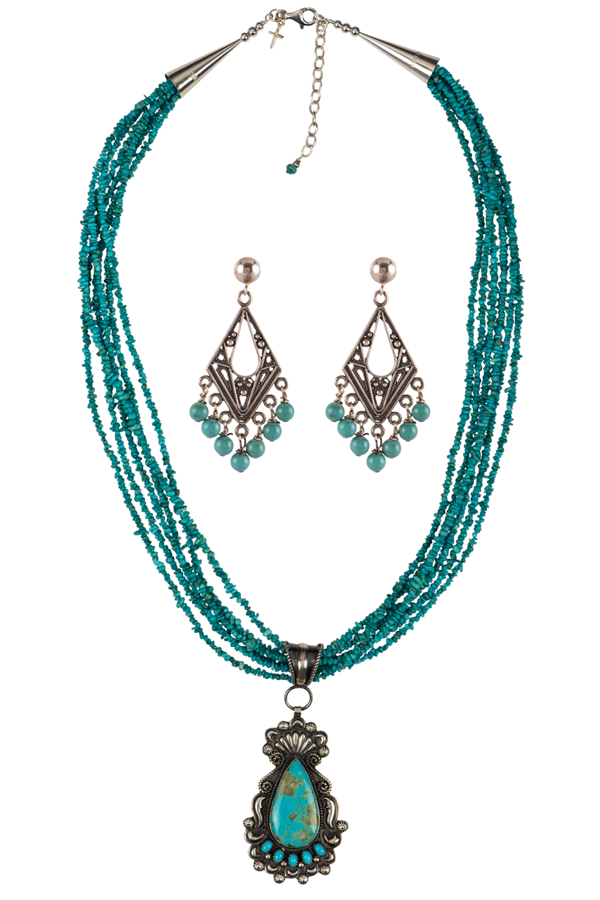 Myron Sterling Silver Jewelry Set - Elegant Sweet Tea Inspired Necklace & Earrings for Women | Perfect for Parties, Weddings & Everyday Wear