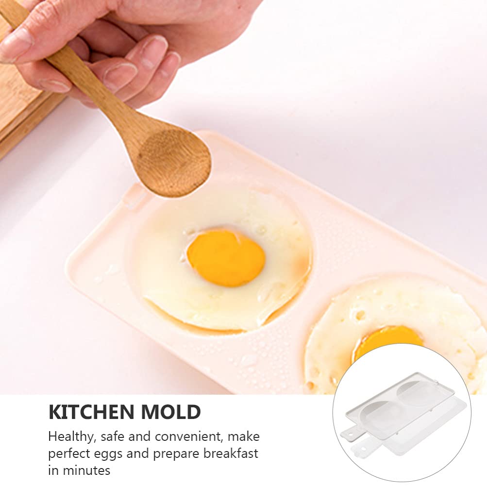 Hemoton 3-Piece Microwave Egg Steamer Set - BPA-Free Egg Cooking Mold for Perfect Poached & Boiled Eggs - Kitchen Tools for Breakfast Meal Prep & Healthy Cooking - Ideal for Home, Office & Dorm Use