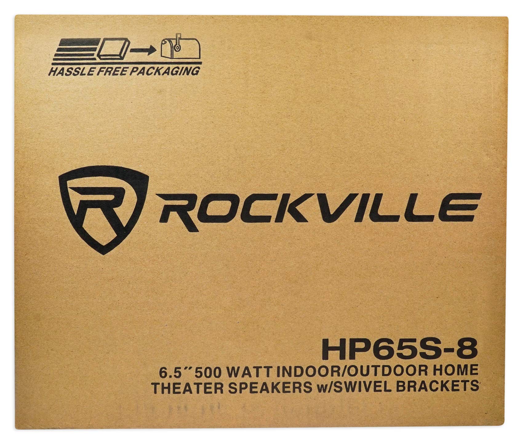 Rockville HP65S-8 6.5 Inch Marine Waterproof Boat Speakers with Swivel Mount - Perfect for Boats, Yachts & Outdoor Marine Audio Systems