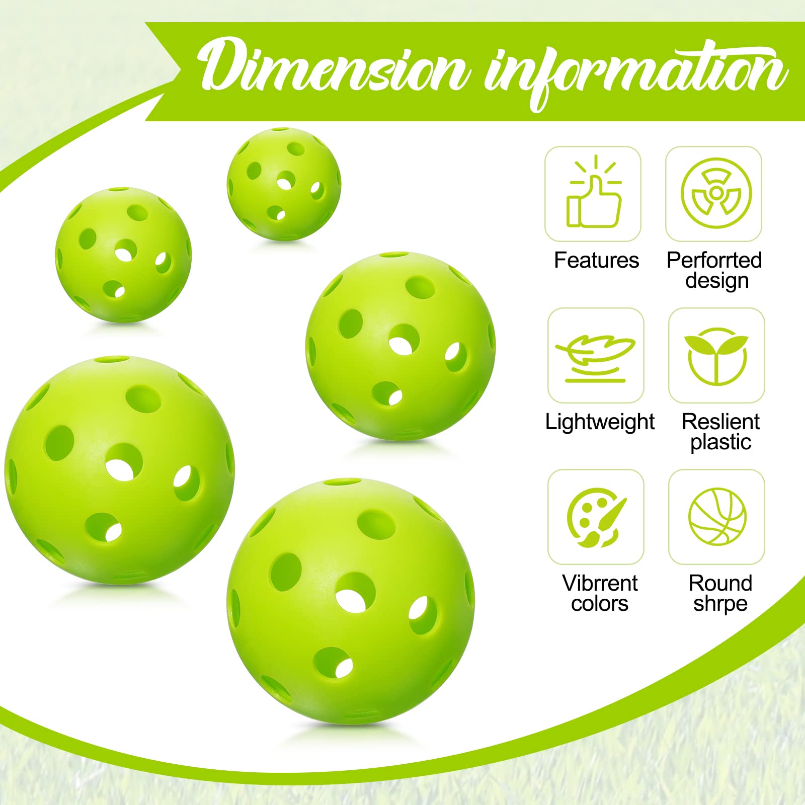 Vinsot 24 Pack Plastic Baseball Practice Balls - Lightweight Hollow Training Softballs for Indoor/Outdoor Batting, Golf & Sports Training | Perfect for Backyard Drills, Batting Cages & Youth Practice
