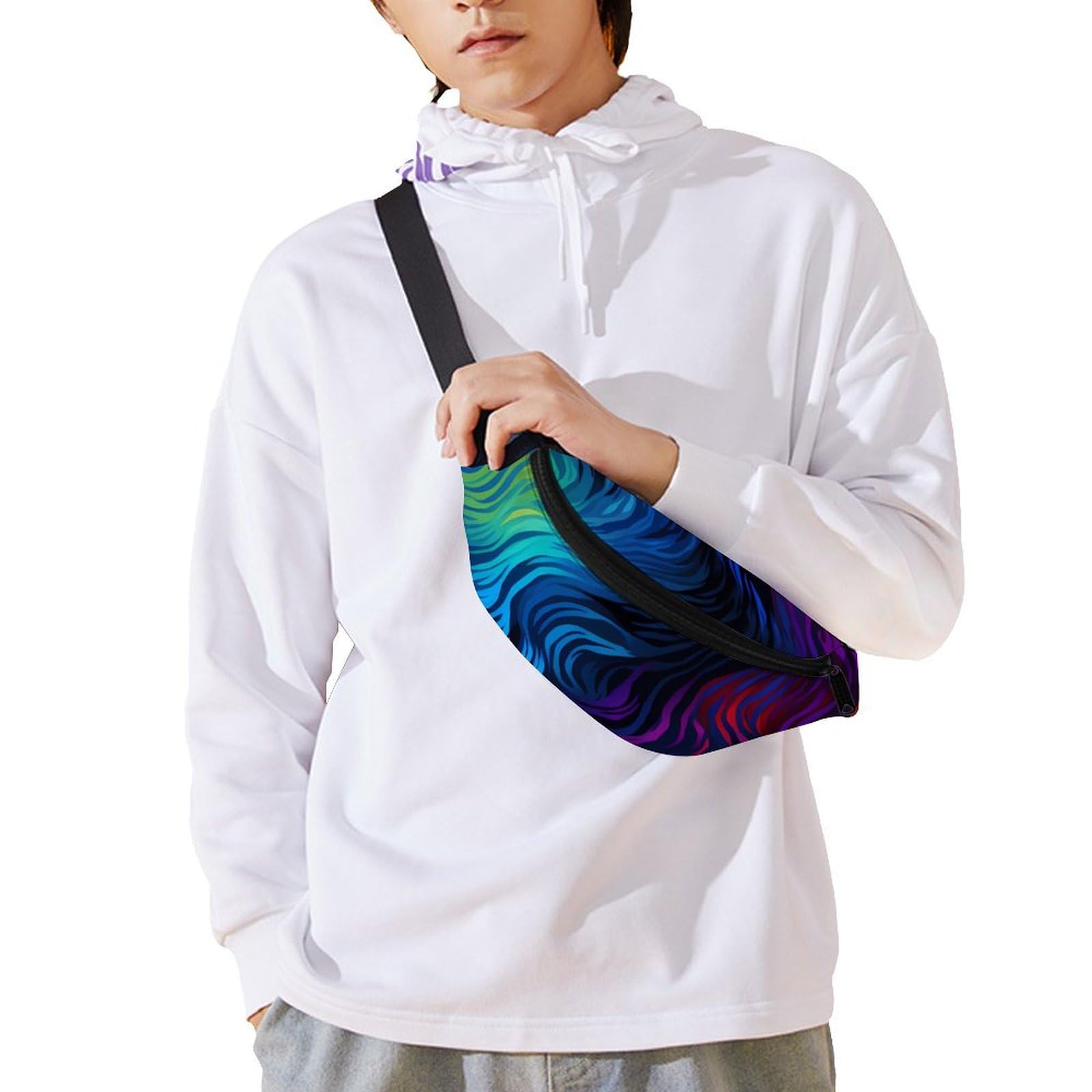 Vibrant Tie Dye Belt Bag - Adjustable Waist Pouch & Crossbody Bag for Women & Men - Perfect for Festivals, Travel, and Outdoor Activities