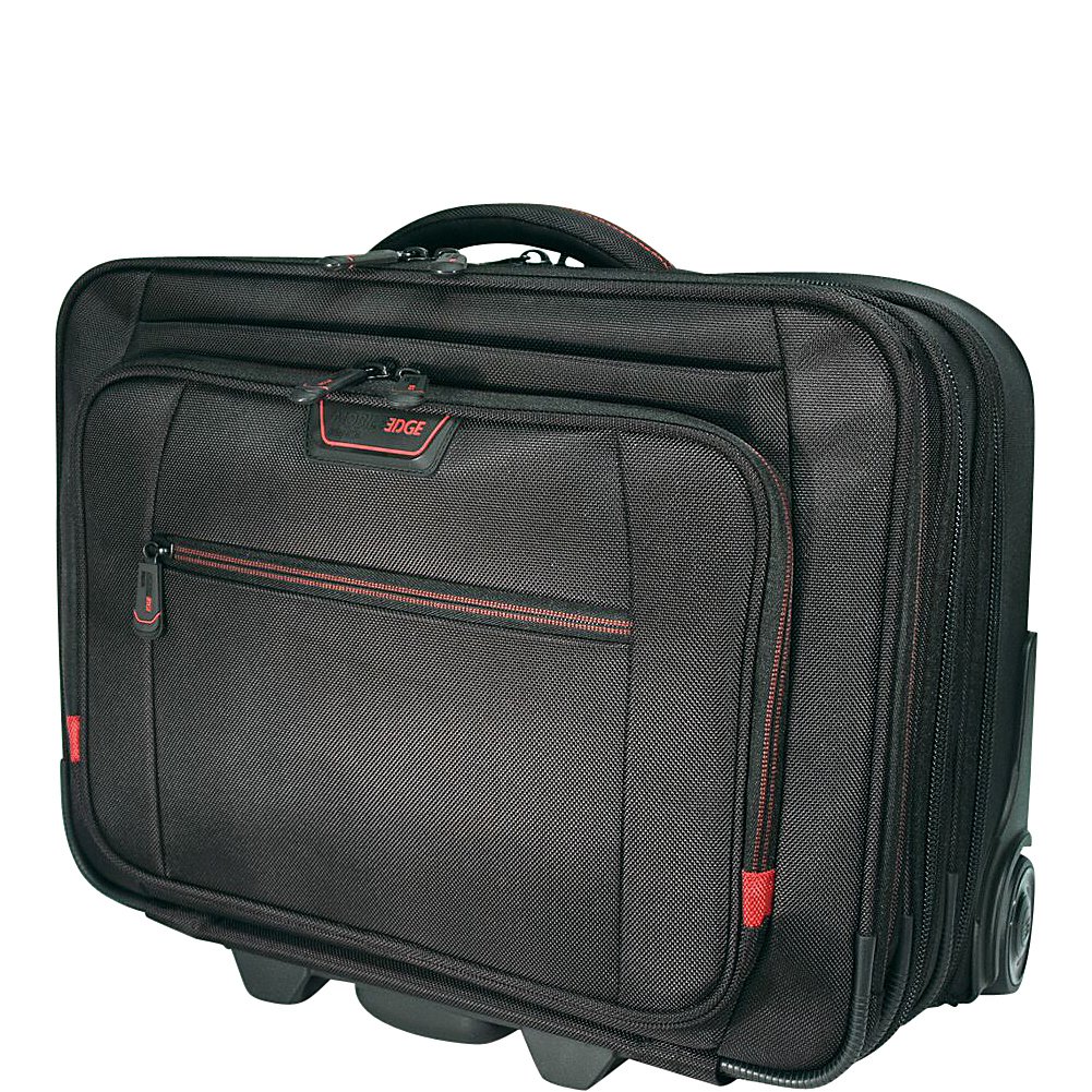 Mobile Edge Professional Rolling Laptop Case - Durable 17.3 Inch Business Travel Backpack with Adjustable Laptop Compartment & Clothing Section - Telescoping Handle for Men & Women (Black, MEPRC1) - Perfect for Business Trips, Air Travel & Daily Commute