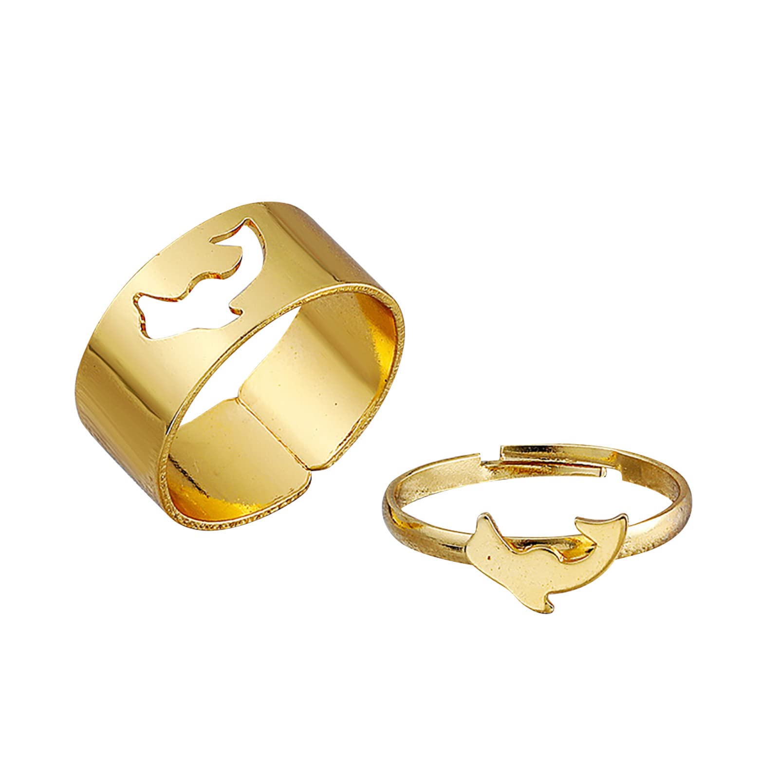 Simple Couple Rings Set - Fashionable Matching Wedding Bands for Women & Men - Size 11 & 7 - Perfect for Anniversaries, Engagements & Romantic Gifts