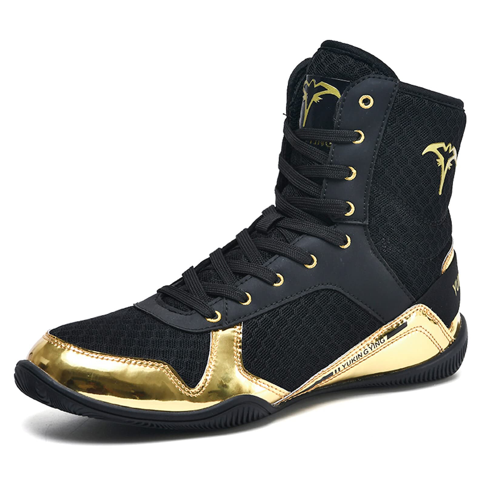 Men's Boxing Shoes for Deep Squats - Wrestling Combat Training Shoes - Breathable & Lightweight Boxing Footwear for Men & Juniors - Perfect for MMA, Gym Workouts & Martial Arts Training