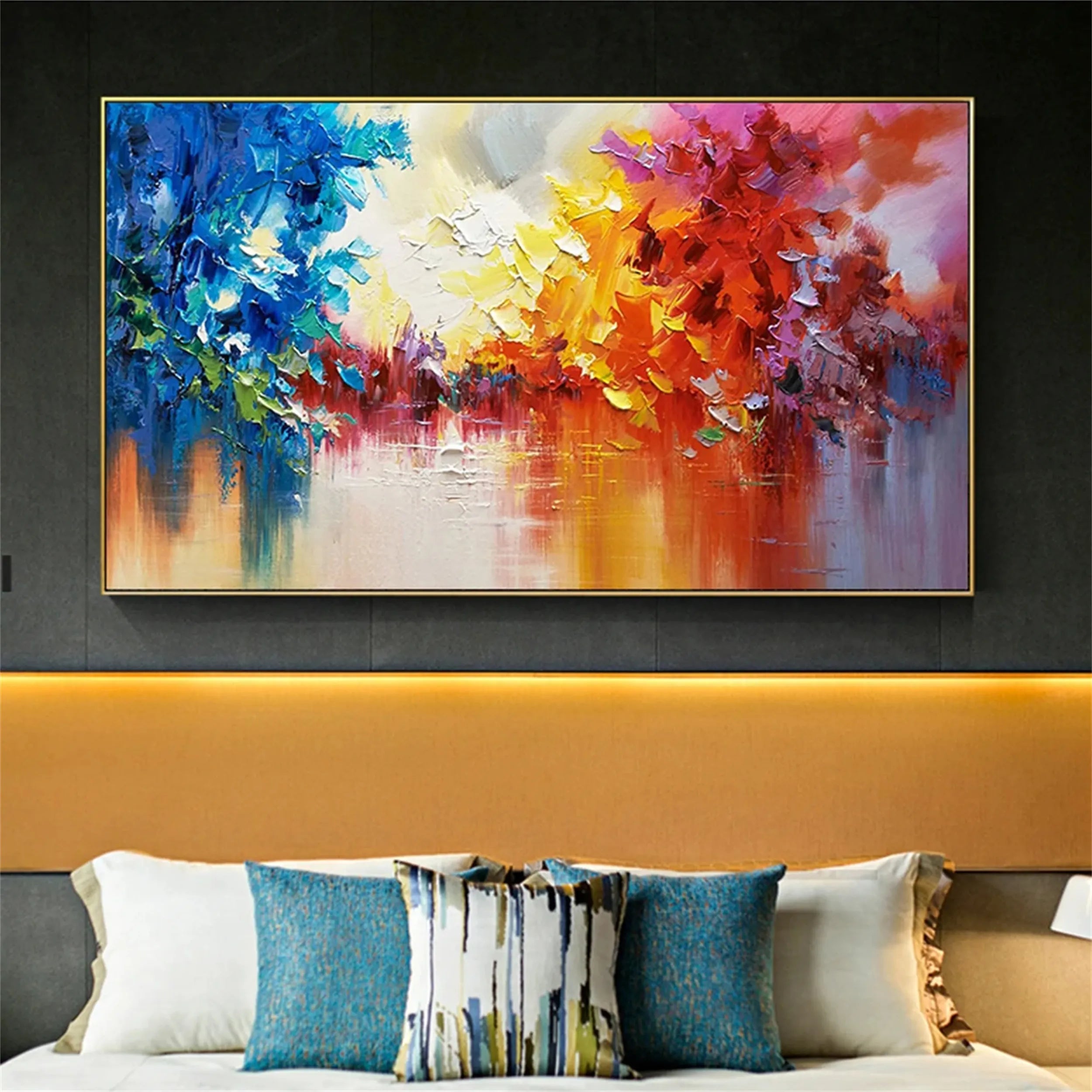 Abstract Painting #AB 122 - Modern Wall Art for Living Room, Bedroom & Office Decor | Large Canvas Artwork for Home & Office Interior Design