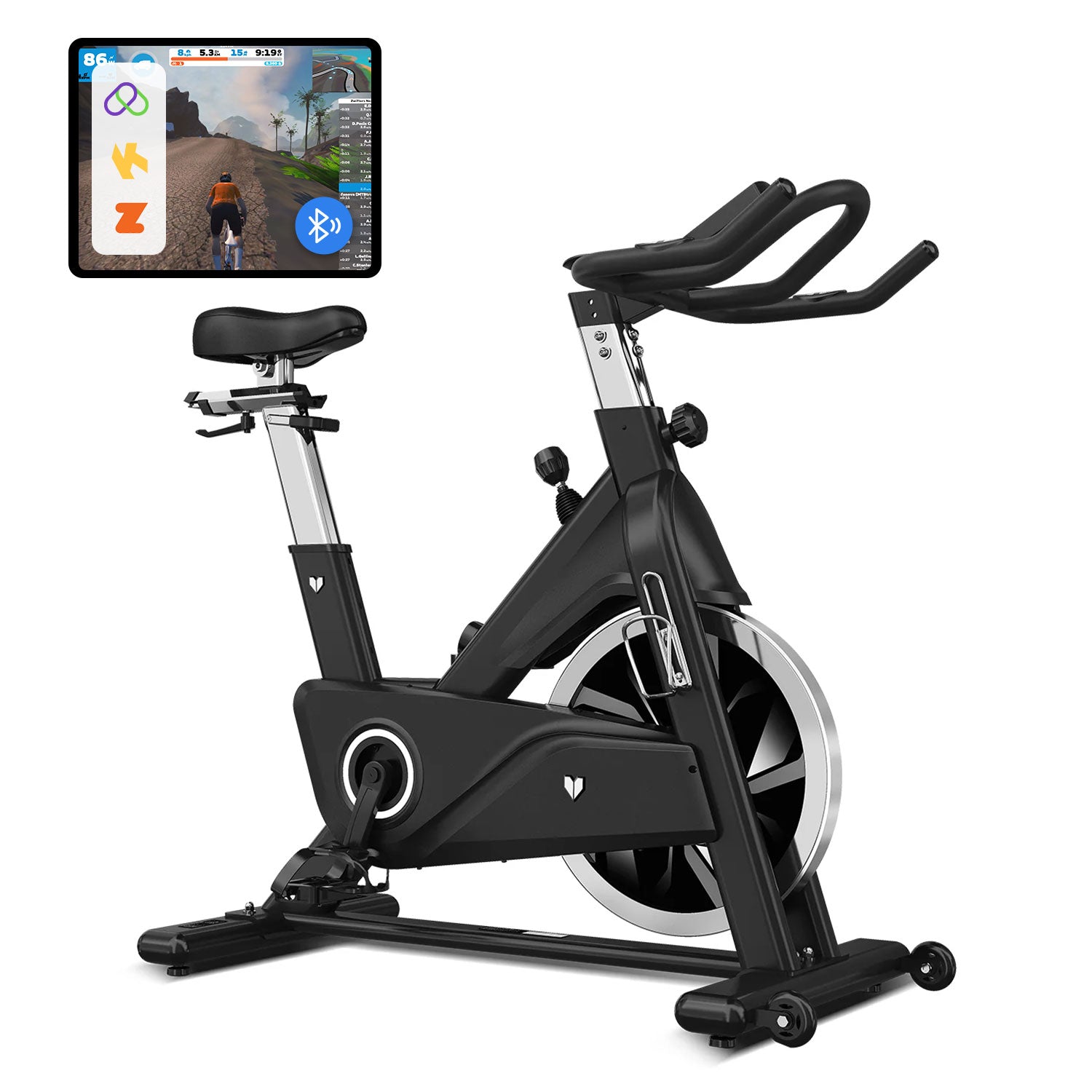 SM 800 Commercial Magnetic Spin Bike - Professional Indoor Cycling Exercise Bike for Home & Gym Use - Perfect for Cardio Workouts, Weight Loss & Fitness Training