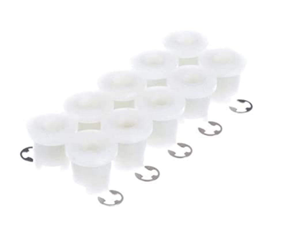 Hobart Conveyor Roller Kit - 10 Pack with Retaining Rings for Commercial Food Processing Equipment | Ideal for Meat Grinders, Slicers & Industrial Conveyor Systems