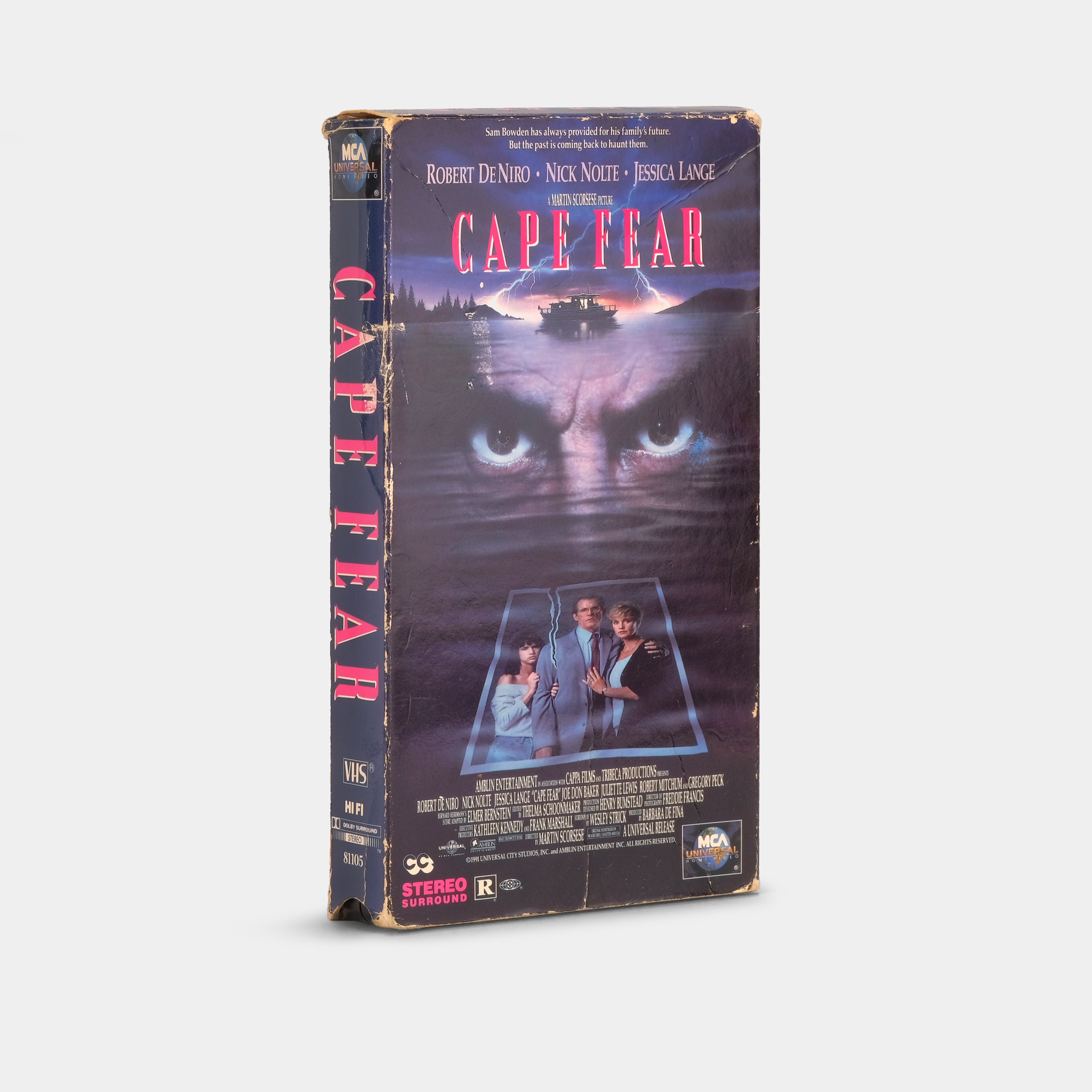 Vintage Cape Fear VHS Tape - Classic 1991 Thriller Movie - Collectible Home Video for Movie Enthusiasts & Nostalgia Lovers - Perfect for Home Theater Nights & 90s Memorabilia Collections