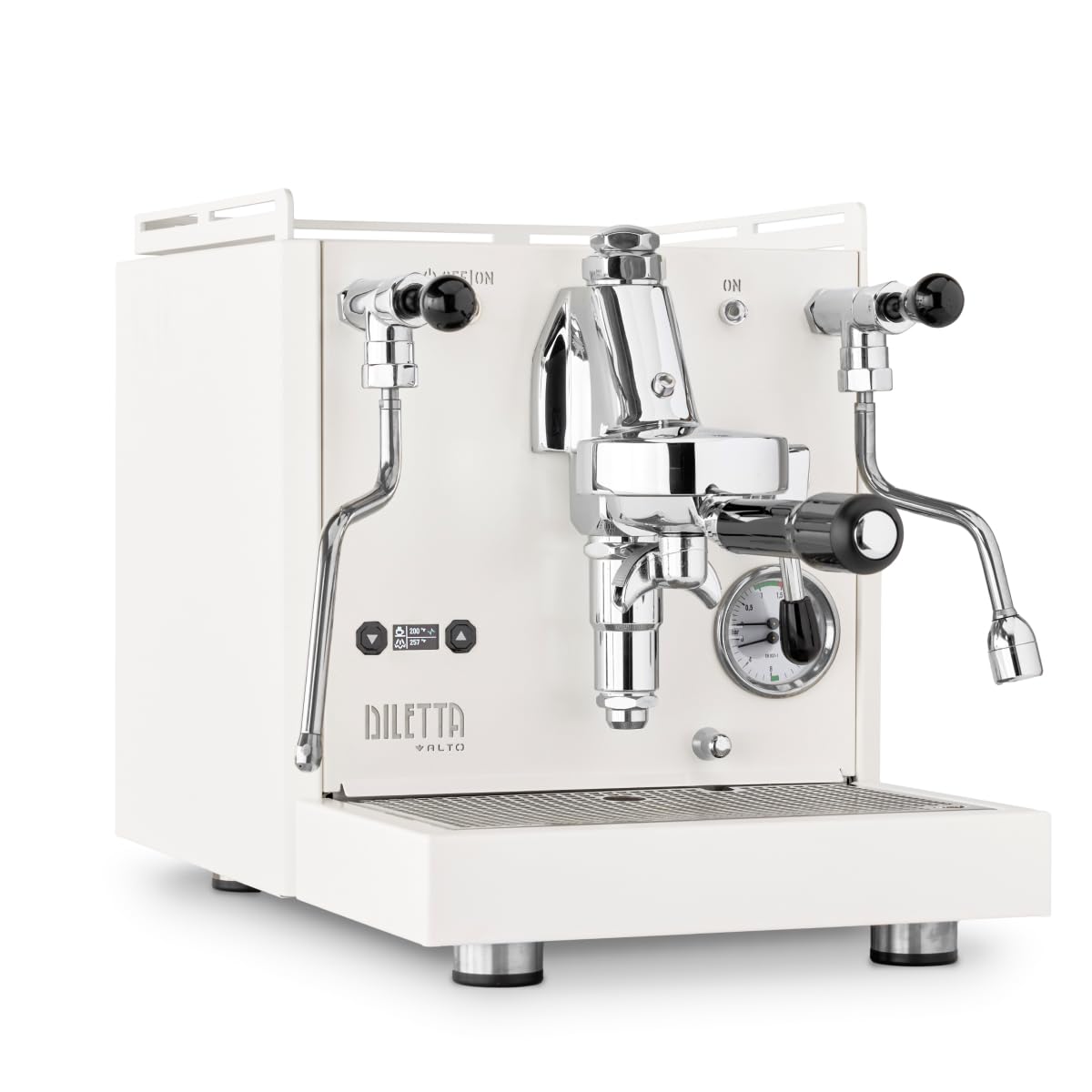 Diletta Alto Dual Boiler Espresso Machine with PID & Flow Control | Adjustable OPV & Shot Timer | Professional Home & Cafe Use (White) | Perfect for Latte, Cappuccino & Espresso Drinks
