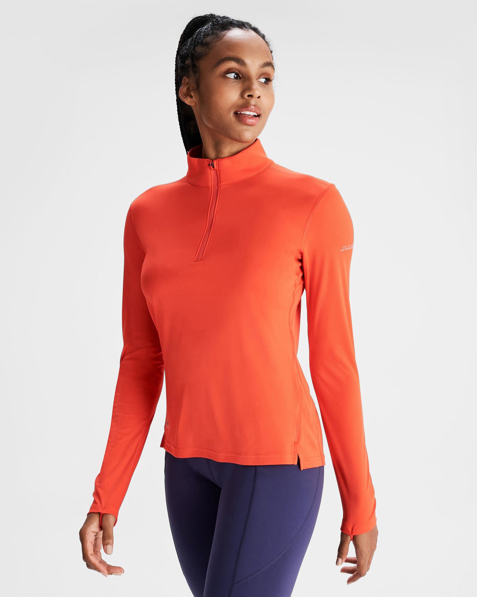 Women's Seeker Quarter Zip Fleece Pullover - Soft & Warm Hut Orange Outdoor Hiking Top for Fall & Winter Adventures