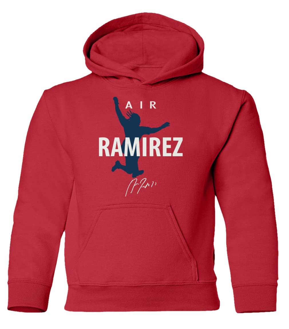 KING THREADS Air Manny Baseball Star Cleveland Fans Youth Hooded Sweatshirt - Red, Youth X-Large | Comfortable & Stylish Baseball Hoodie for Kids & Teens | Perfect for Game Day, School & Casual Wear