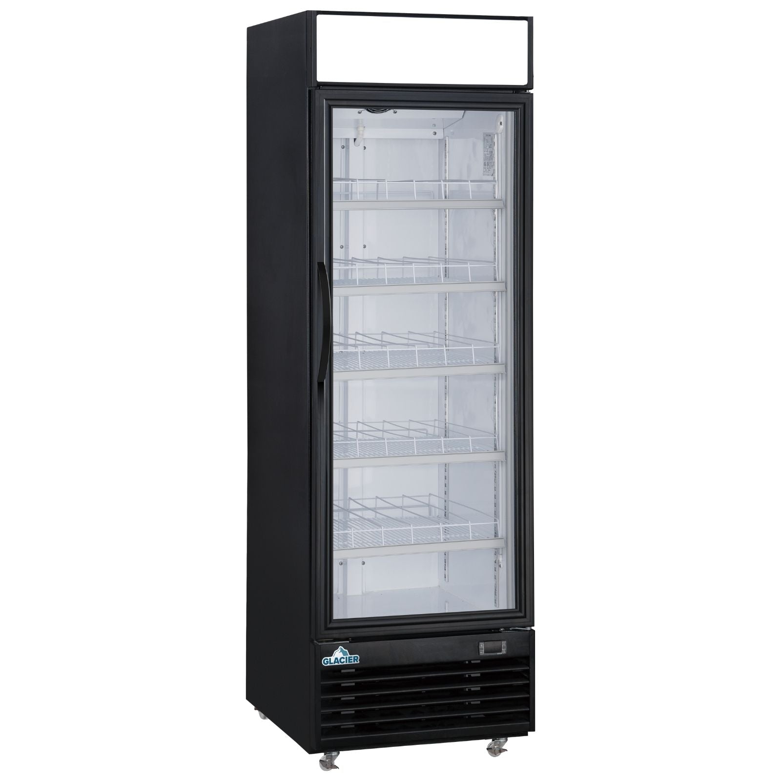 Glacier 24 Commercial Refrigerator with Single Swing Glass Door - Perfect for Restaurants, Cafes, and Convenience Stores