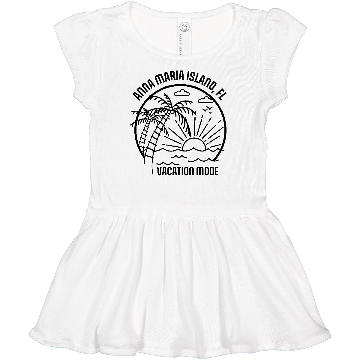 Inktastic Summer Vacation Mode Anna Maria Island Florida Baby Dress - Cute Outfit for Beach, Travel & Family Photos