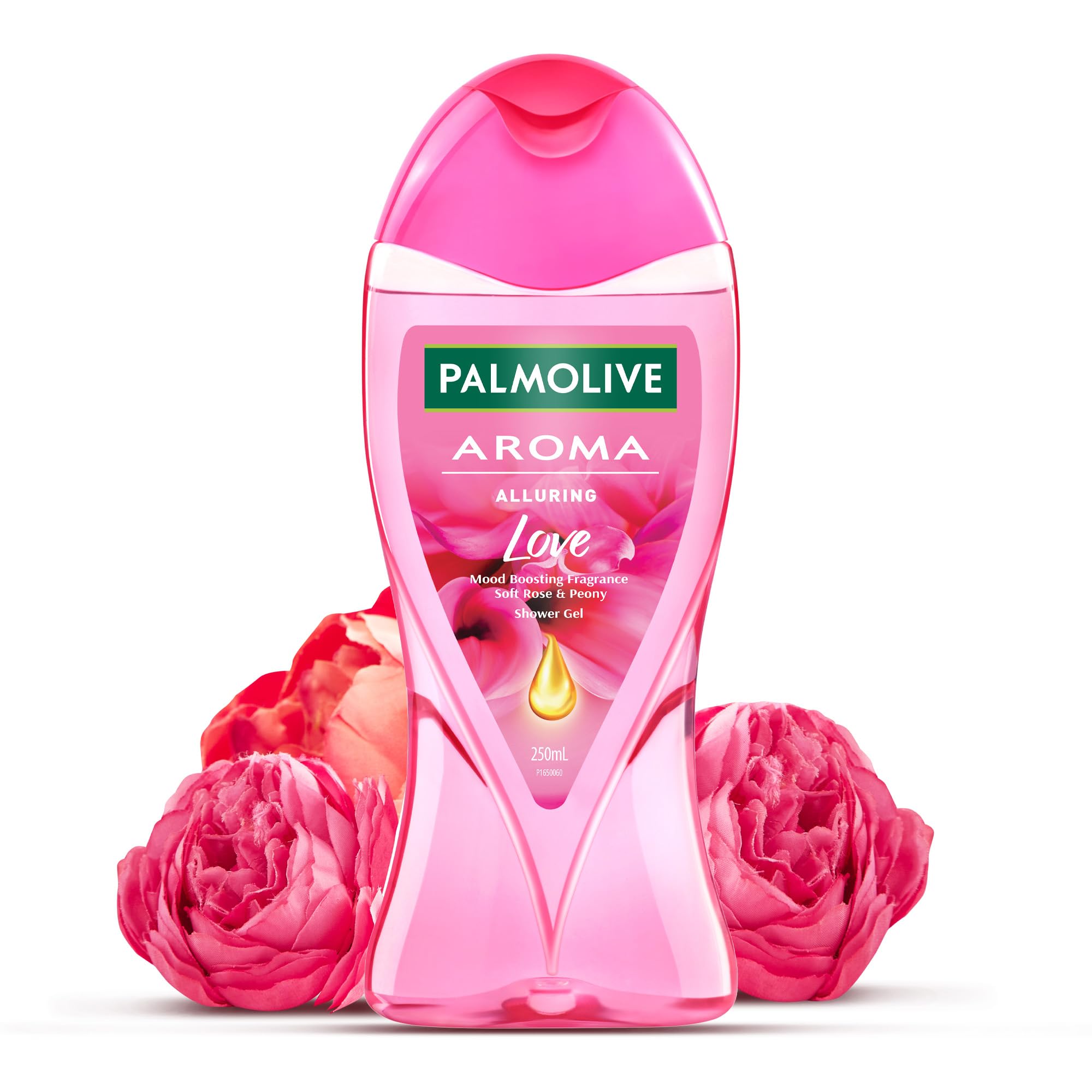 Palmolive Soft Rose & Peony Scented Body Wash for Women & Men - Mood Boosting Fragrance, Hydrating & Brightening Shower Gel - Paraben & Silicone Free, pH Balanced 250ml - Perfect for Daily Shower & Relaxing Bath Time