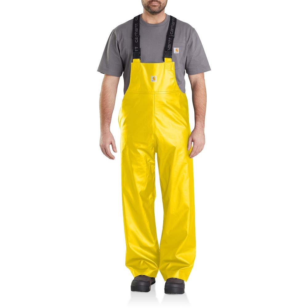 Carhartt Men's Lightweight Waterproof Rainstorm Bib Overalls - Durable Workwear for Construction, Farming & Outdoor Activities