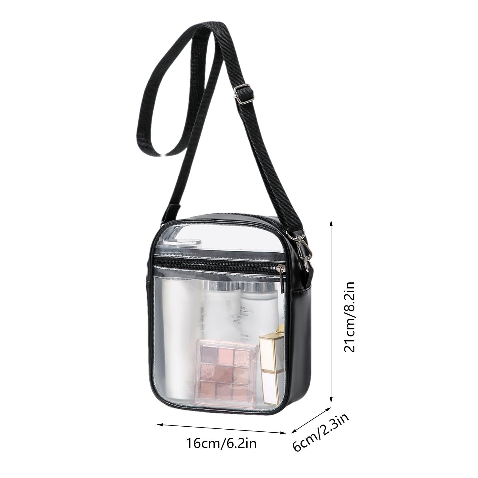 Clear Crossbody Purse - Stadium Approved Transparent Fanny Pack with Adjustable Removable Strap | Perfect for Concerts, Sports Events & Travel Security