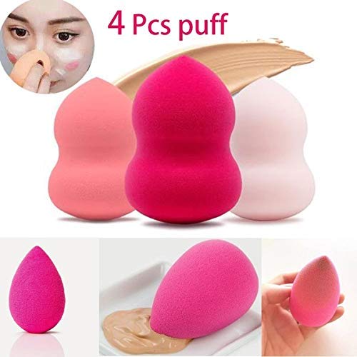 Baba Enterprises Professional Makeup Sponge Set of 4 - Foundation Blender Beauty Sponge for Liquid, Cream & Powder - Perfect for Contouring, Baking & Everyday Makeup Application