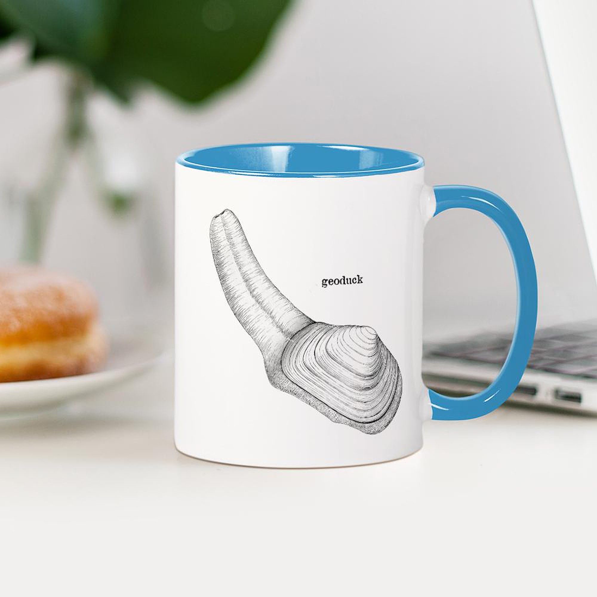 Geoduck Ceramic Coffee Mug 11 oz (325 ml) - Funny Novelty Gift for Coffee Lovers, Perfect for Home, Office & Gifts