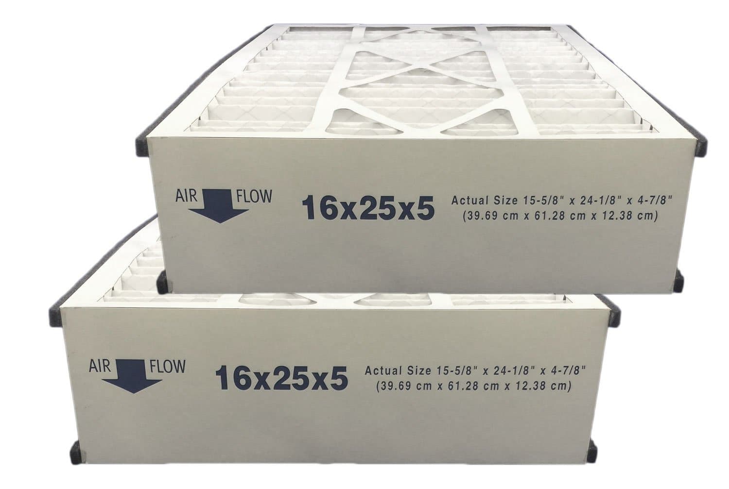 Atomic Compatible 16x25x5 MERV 8 Air Bear 255649-105 Replacement Whole House Air Filter 2-Pack - Perfect for HVAC Systems, Furnaces & Home Air Purification
