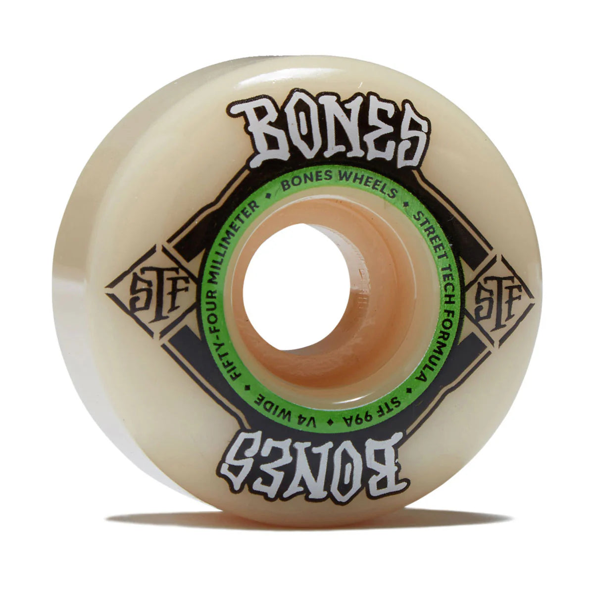 Bones STF V4 Wide 99A Skateboard Wheels 54mm - High Performance Wheels for Street and Park Skating