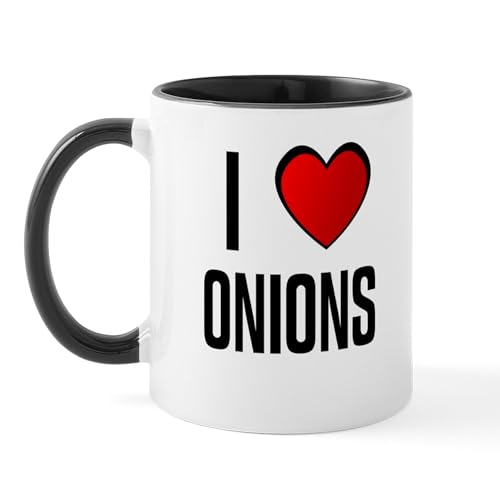 White/Black Inside - I LOVE ONIONS Mug