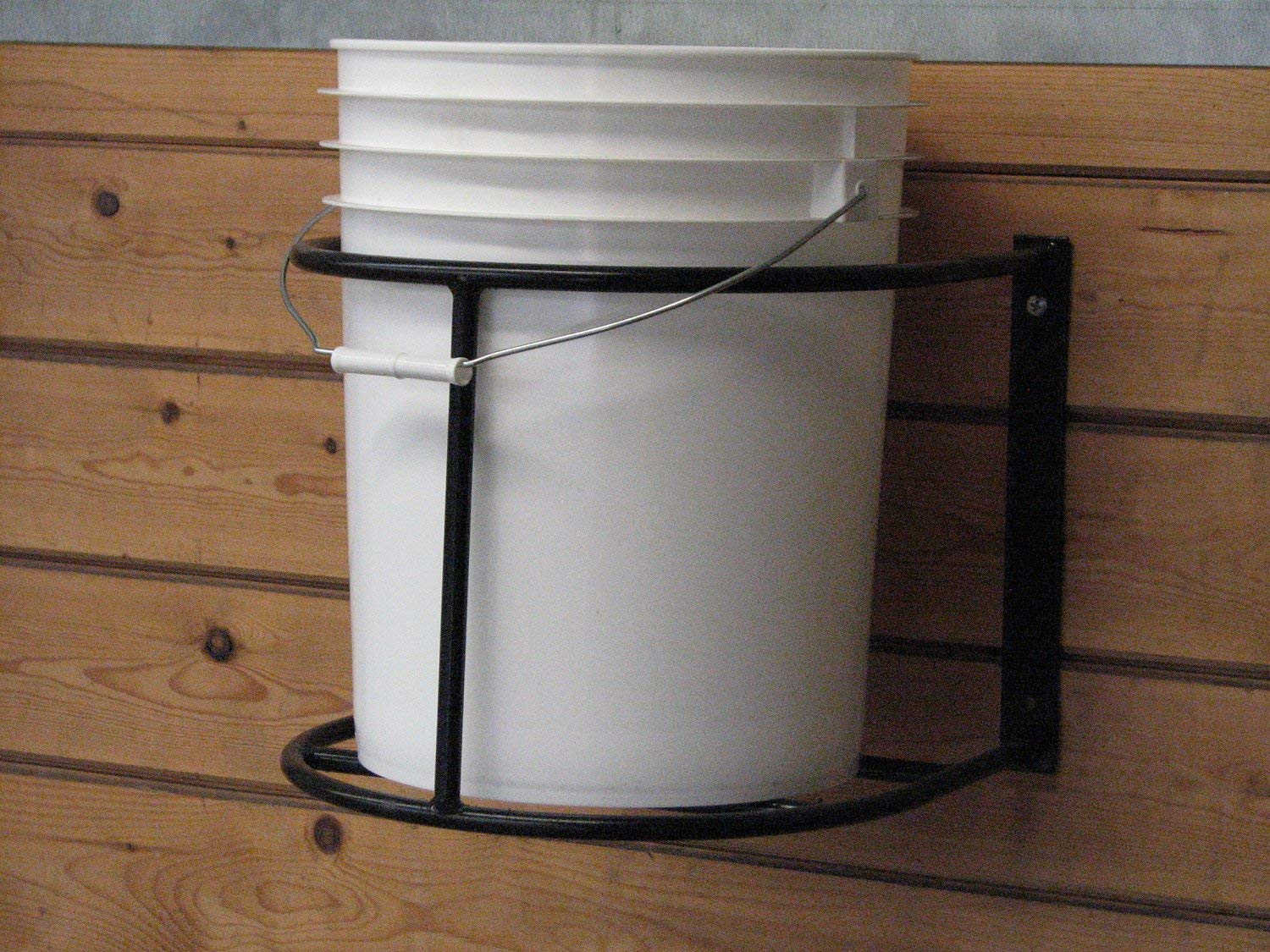 Heavy Duty Bucket Hanger Set of 2 - Secure 5-Gallon Horse Water & Feed Bucket Holder - Durable Metal Hooks for Stable, Barn & Pasture - Made in USA - Perfect for Equine Care & Livestock Feeding