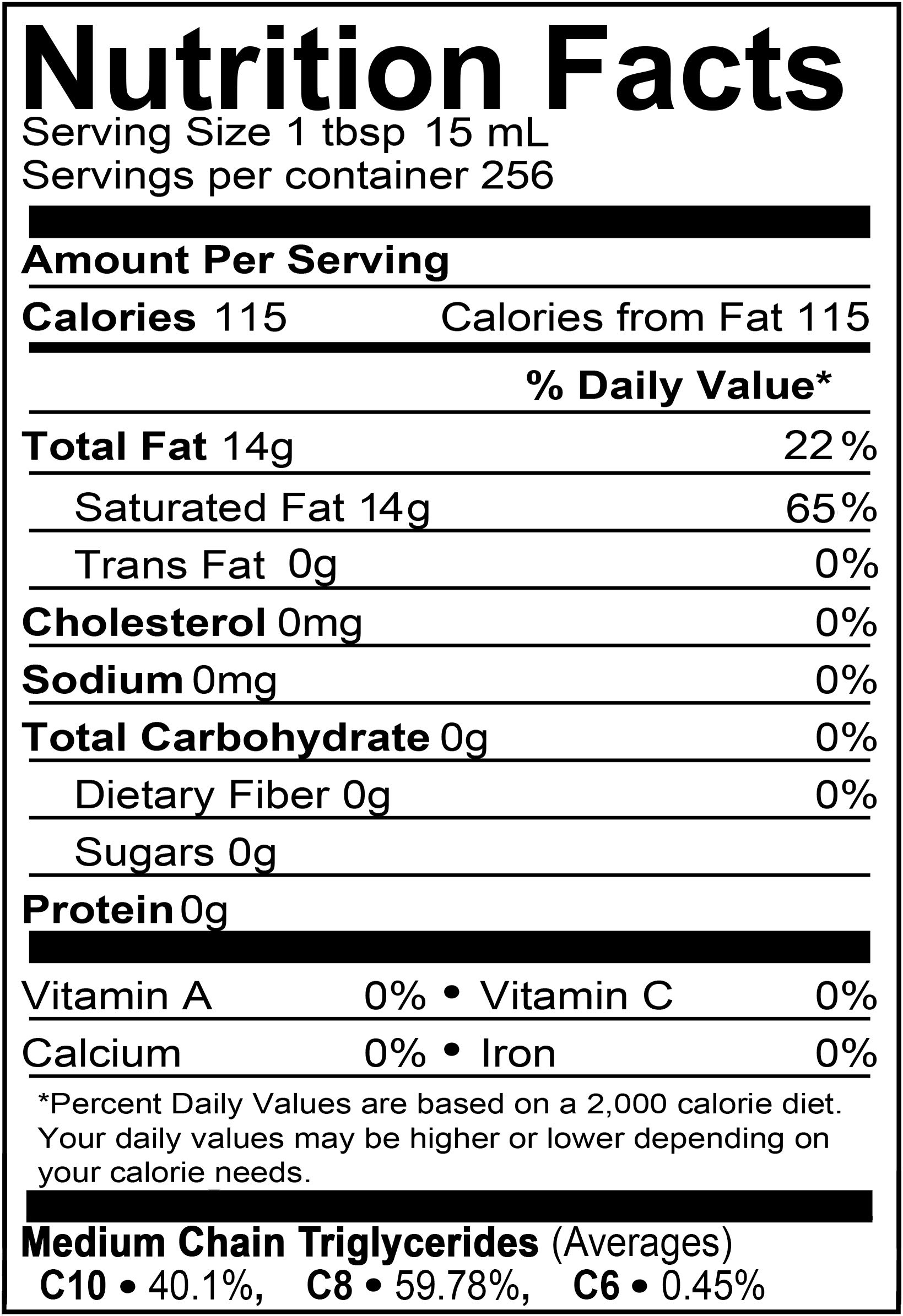 Premium Fractionated Coconut MCT Oil - Food Grade, 2 Gallons (256 oz) - 2 x 1 Gallon Containers - Ideal for Keto Cooking, Coffee Creamer & Skin Care