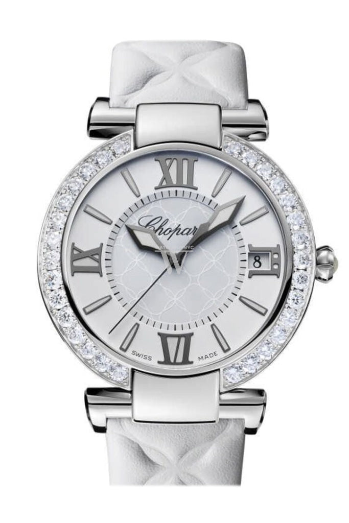 Chopard Imperiale Automatic Women's Watch - Mother of Pearl Dial, Diamond Accents, Genuine Leather Strap (Model 388531-3008) | Luxury Timepiece for Business, Evening Events & Special Occasions