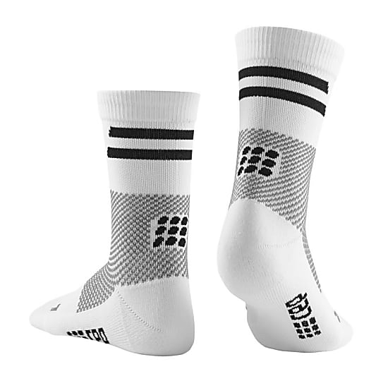 CEP Unisex Mid-Cut Training Socks - White | Performance Athletic Socks for Running, Gym & Sports | Moisture-Wicking & Breathable Design