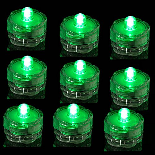 60 Pack Submersible LED Tea Lights - Waterproof Flameless Candles for Wedding, Party, Special Events & Home Decor - Green