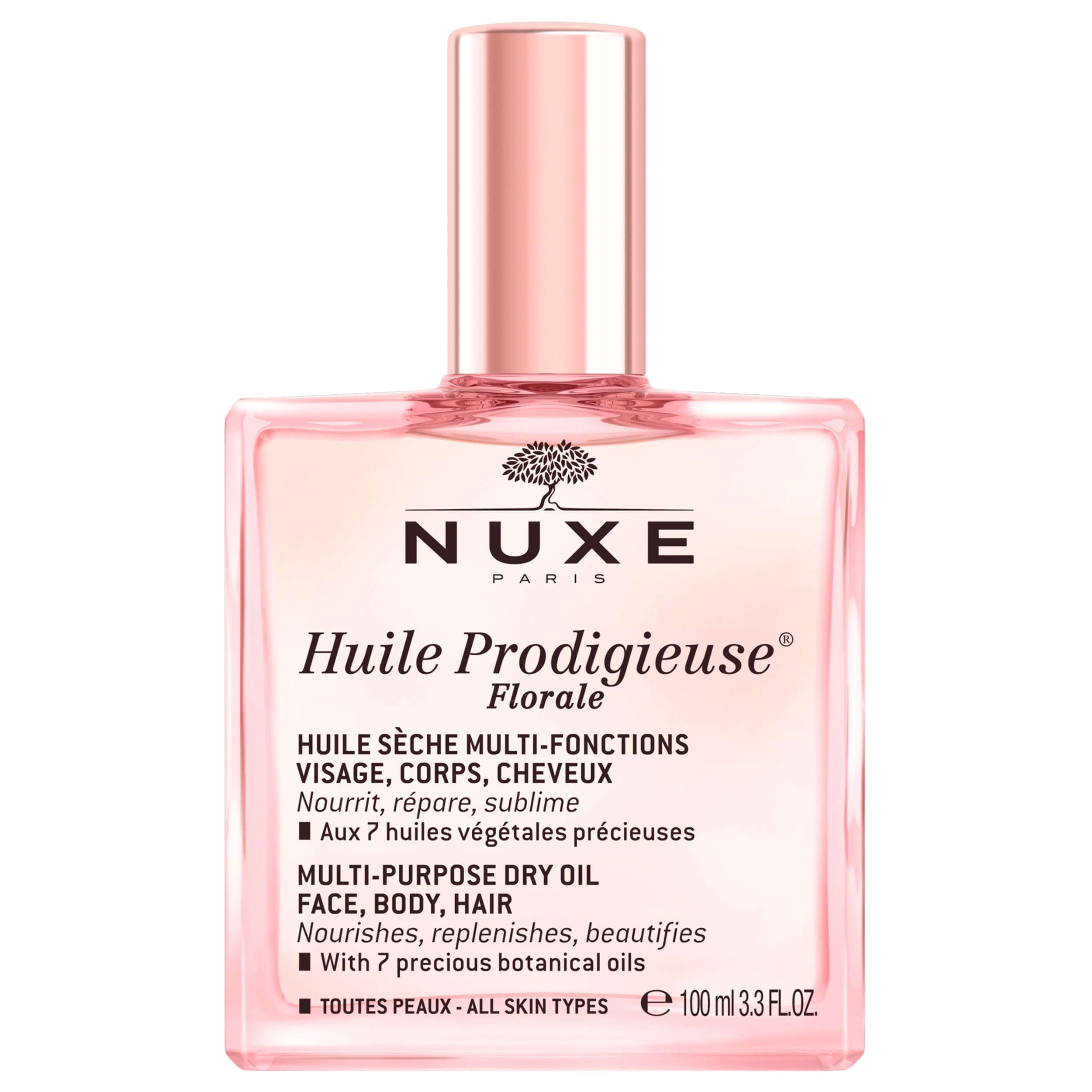 Nuxe Huile Prodigieuse Multi-Purpose Dry Oil for Face, Body & Hair – Hydrating & Nourishing for Glowing Skin – Perfect for Daily Moisturizing, Massage & After Sun Care
