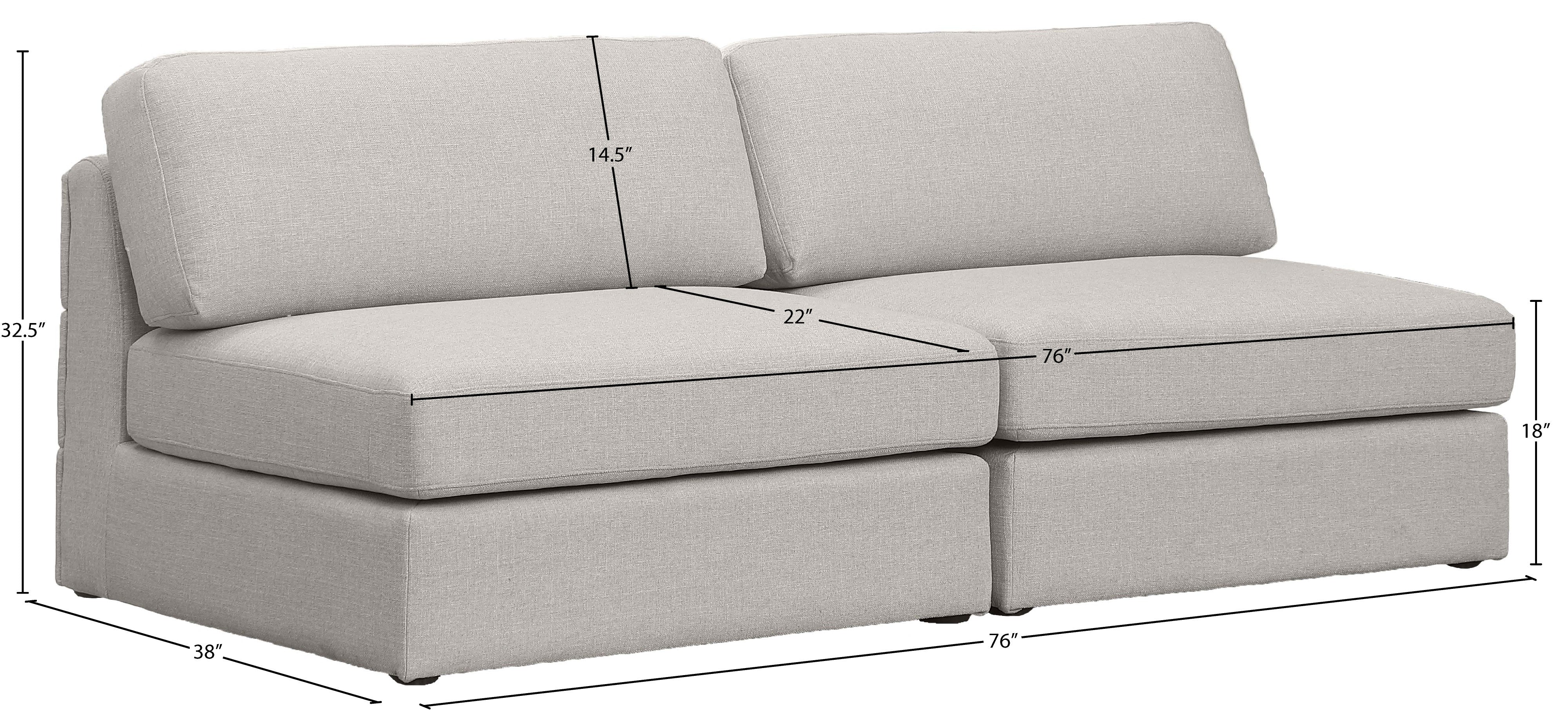 Beckham Durable Linen Textured Fabric Modular Sofa - Modern Sectional Couch for Living Room, Lounge & Home Theater (Gray)