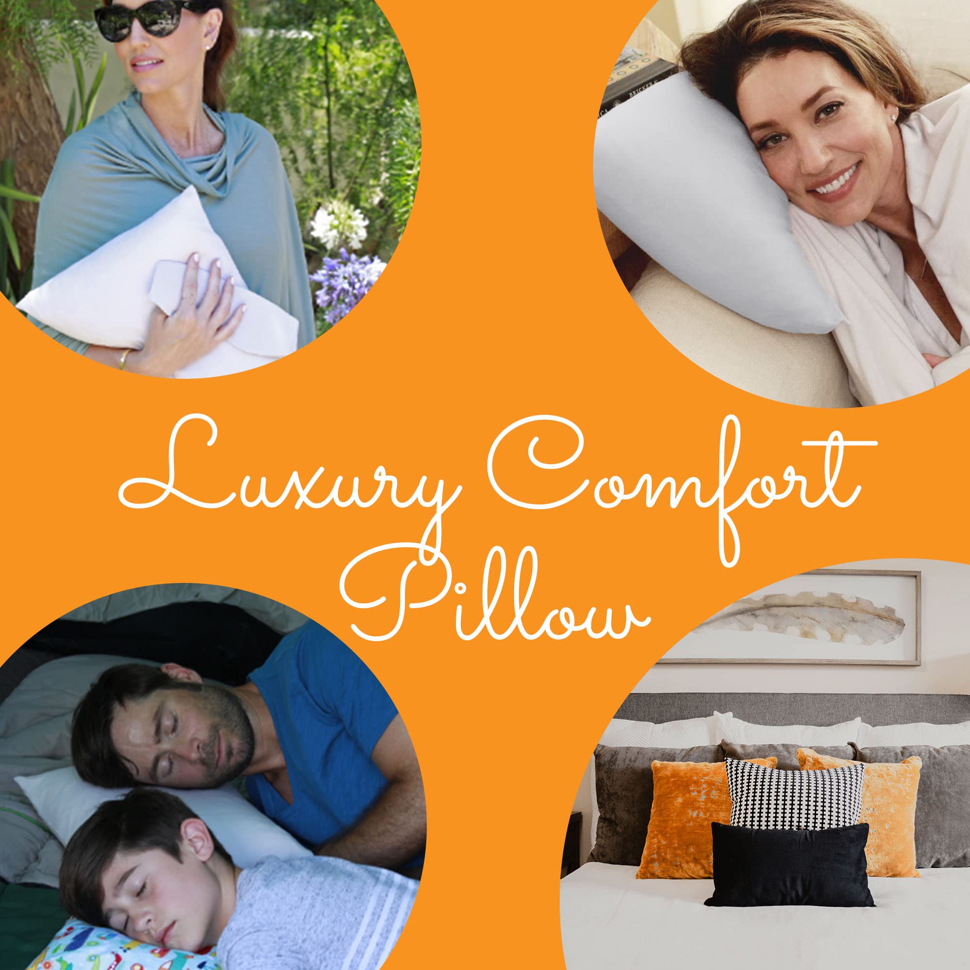 **Happyluxe Travel Pillow for Airplane & Car - Ultra Soft Machine Washable Neck Pillow for Men & Women - Breathable 17