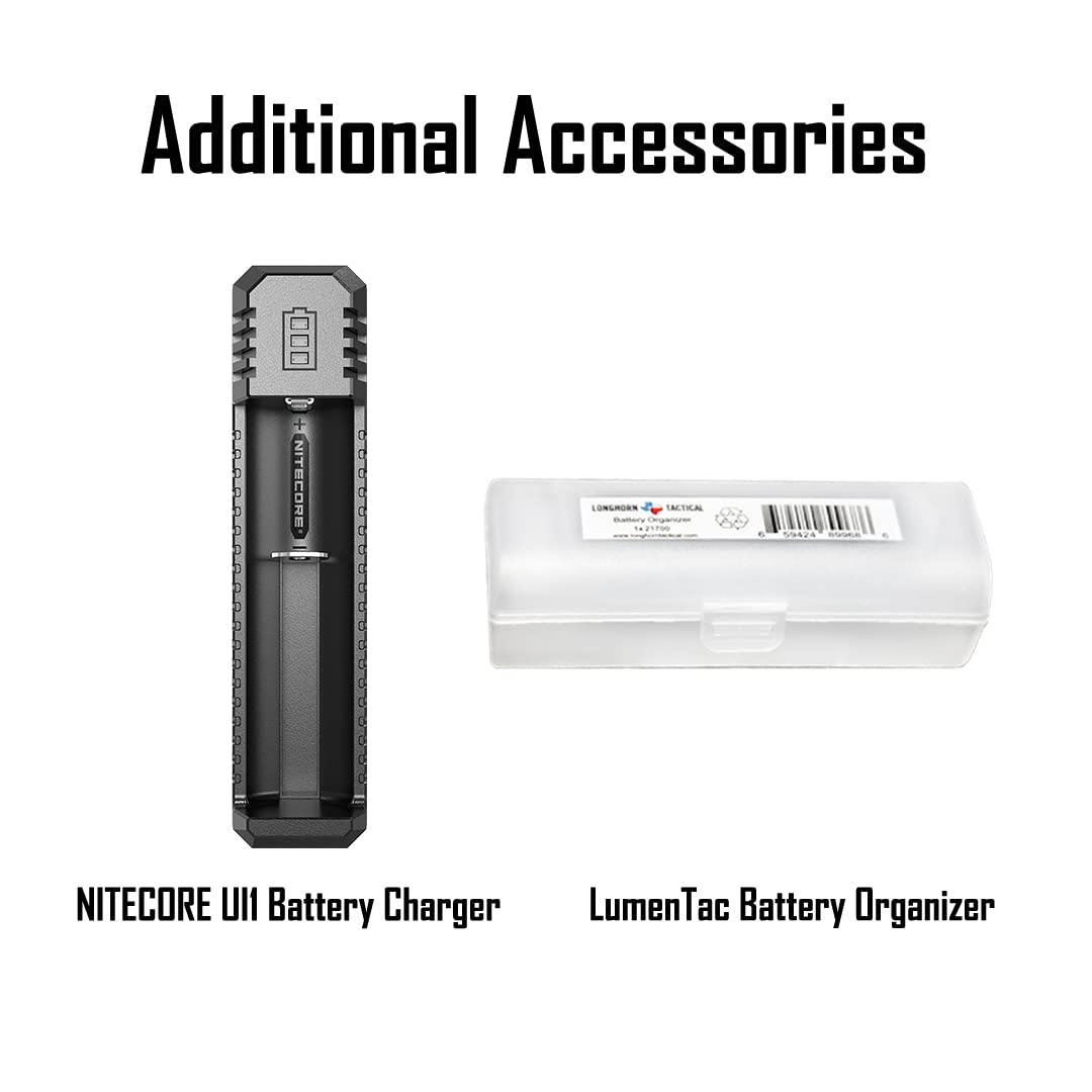 Nitecore P30 1000 Lumen Tactical Flashlight with 676 Yard Beam Distance | Rechargeable Hunting Light with UI1 Charger & LumenTac Organizer | Perfect for Outdoor Adventures, Camping, and Night Hunting