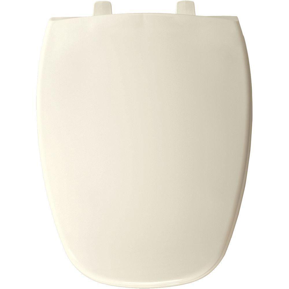 Bemis Elongated Closed Front Toilet Seat in Biscuit - Durable & Comfortable Bathroom Upgrade for Home & Commercial Use
