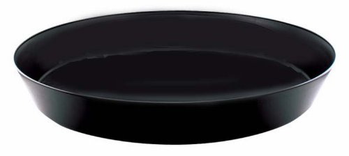 25 Inch Black Plastic Pot Saucers - Set of 5 | Plant Drip Trays for Indoor & Outdoor Potted Plants | Perfect for Decks, Patios, and Greenhouses