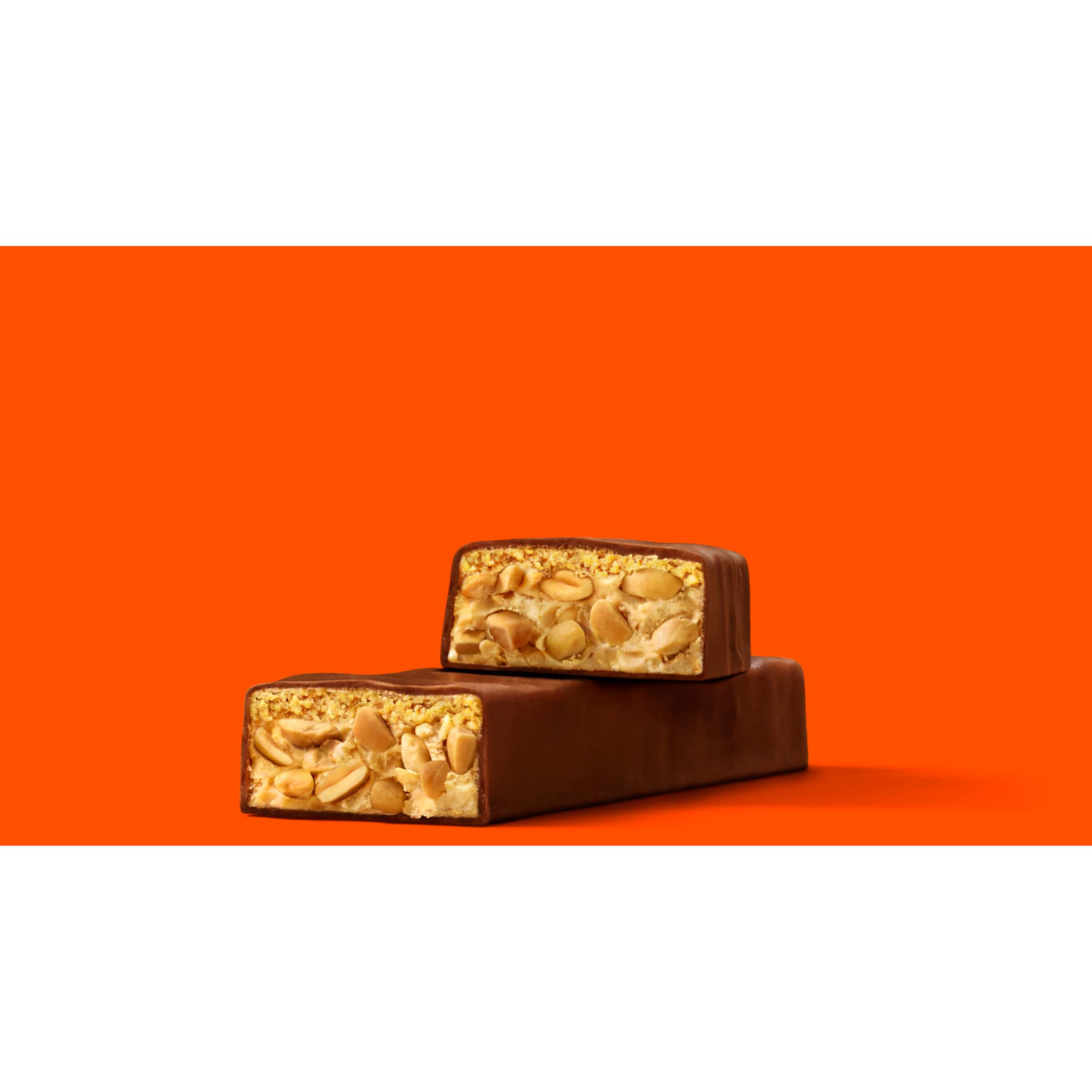 REESE'S Crunchy Peanut Butter Candy Bar with Peanuts - King Size 3.2 oz | Perfect for Halloween Treats, Party Favors & Snack Time