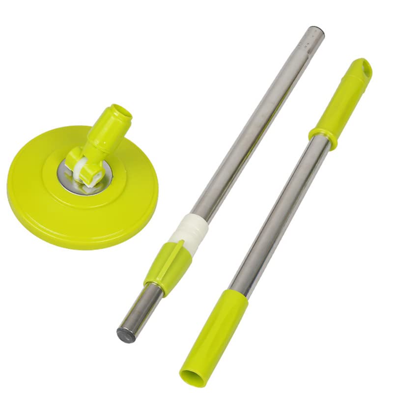 VUBLY Spin Mop Handle Replacement - 360 Degree Rotating Floor Mop Pole for Easy Cleaning - No Foot Pedal Version - Green Cleaning Tool Kit - Perfect for Hardwood, Tile & Laminate Floors