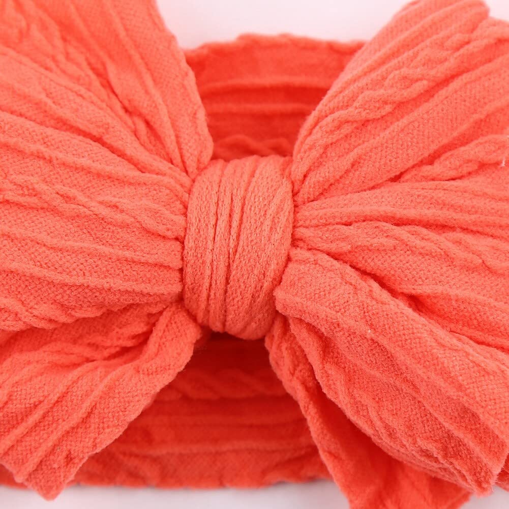 10PCS Soft Elastic Baby Headbands with Bows - Comfortable Nylon Hair Accessories for Newborn Girls - Perfect for Photos, Parties & Everyday Wear