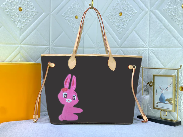 Cute Rabbit Tote Bag for Women - Stylish Canvas Shoulder Bag for Shopping, Beach & Daily Use